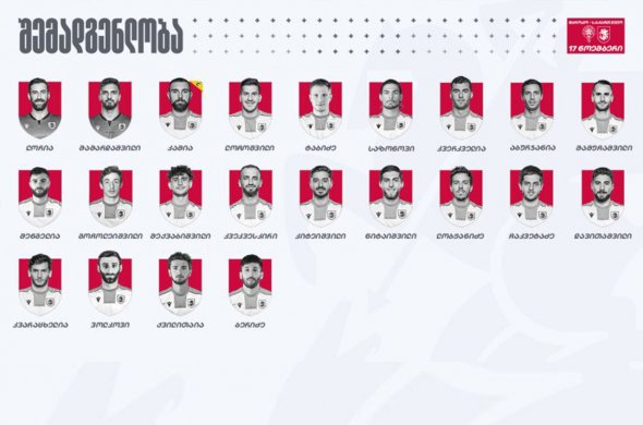საქართველოს ნაკრების შემადგენლობა ამხანაგური მატჩისთვის