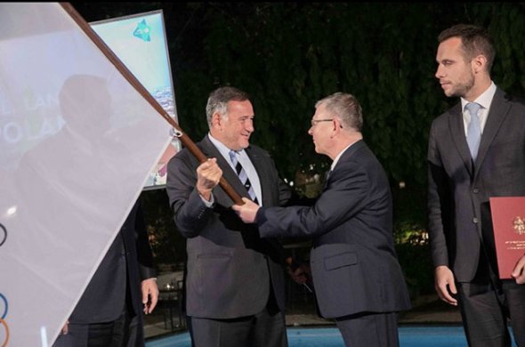 პოლონეთს 2023 წლის ევროპული თამაშების დროშა გადაეცა პოლონეთს 2023 წლის ევროპული თამაშების დროშა გადაეცა