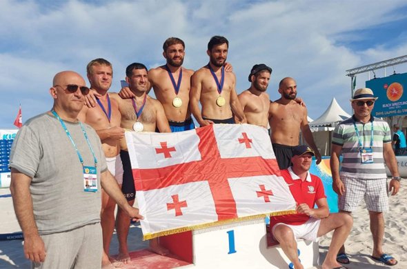 ქვიშის მოჭიდავეთა ეროვნული ნაკრების წარმატებული ასპარეზობა ნიცაში