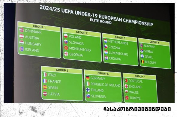 საქართველოს 19-წლამდე ნაკრების მეტოქეები ცნობილია