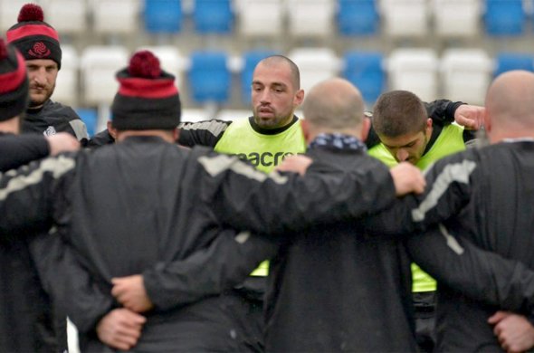 კაპიტნის ვარჯიში თოვლიან „დინამოზე“