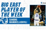 სანდრო მამუკელაშვილი Big East-ის კონფერენციის კვირის საუკეთესო მოთამაშედ აღიარეს