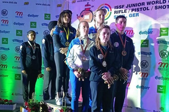 მარიამ ფროდიაშვილი-გიორგი მუმლაძის წყვილმა ტყვიის მსროლელთა მსოფლიო თასზე ბრინჯაოს მედალი მოიპოვა